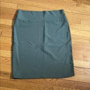 Sage green pencil skirt